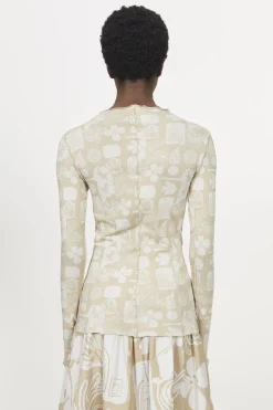 Rodebjer Columbina Sketchbook Jersey Top Clearance