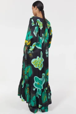 Rodebjer Dakota Leaf Hammered Dress New