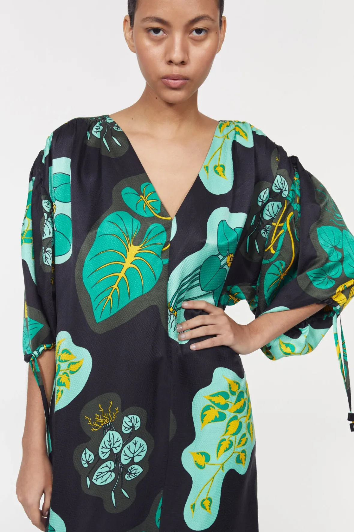 Rodebjer Dakota Leaf Hammered Dress Discount